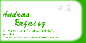 andras rafaisz business card